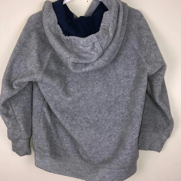 GAP GUC BOYS HOODIE TOP SHIRT GRAY FLEECE FALL WINTER KIDS TOPS CASUAL SIZE 4 - Picture 4 of 5